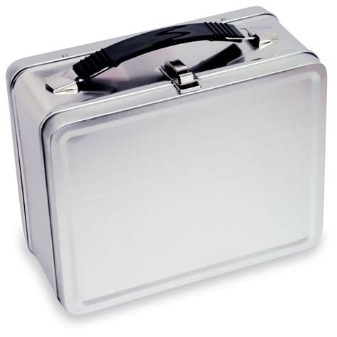 plain white metal lunch box|old metal lunch boxes value.